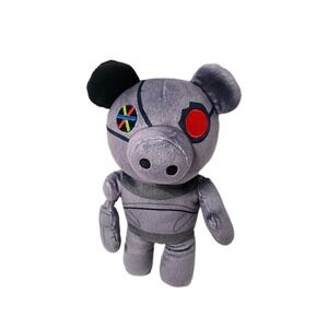 RARE Robotic Piggy Plush Toy 7 Inch Gray Roblox Game Character Stuffed Animal